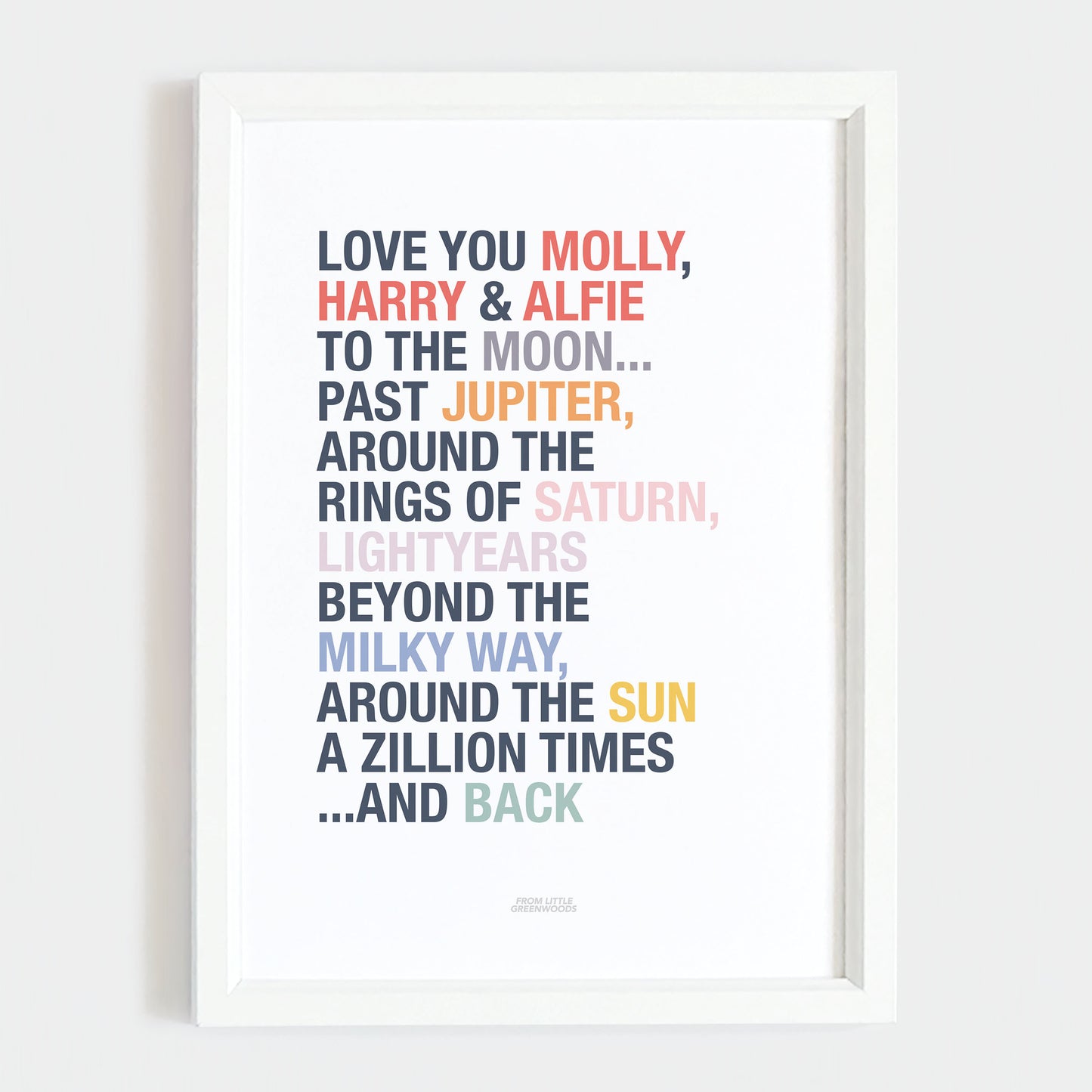 Love You to the Moon Print