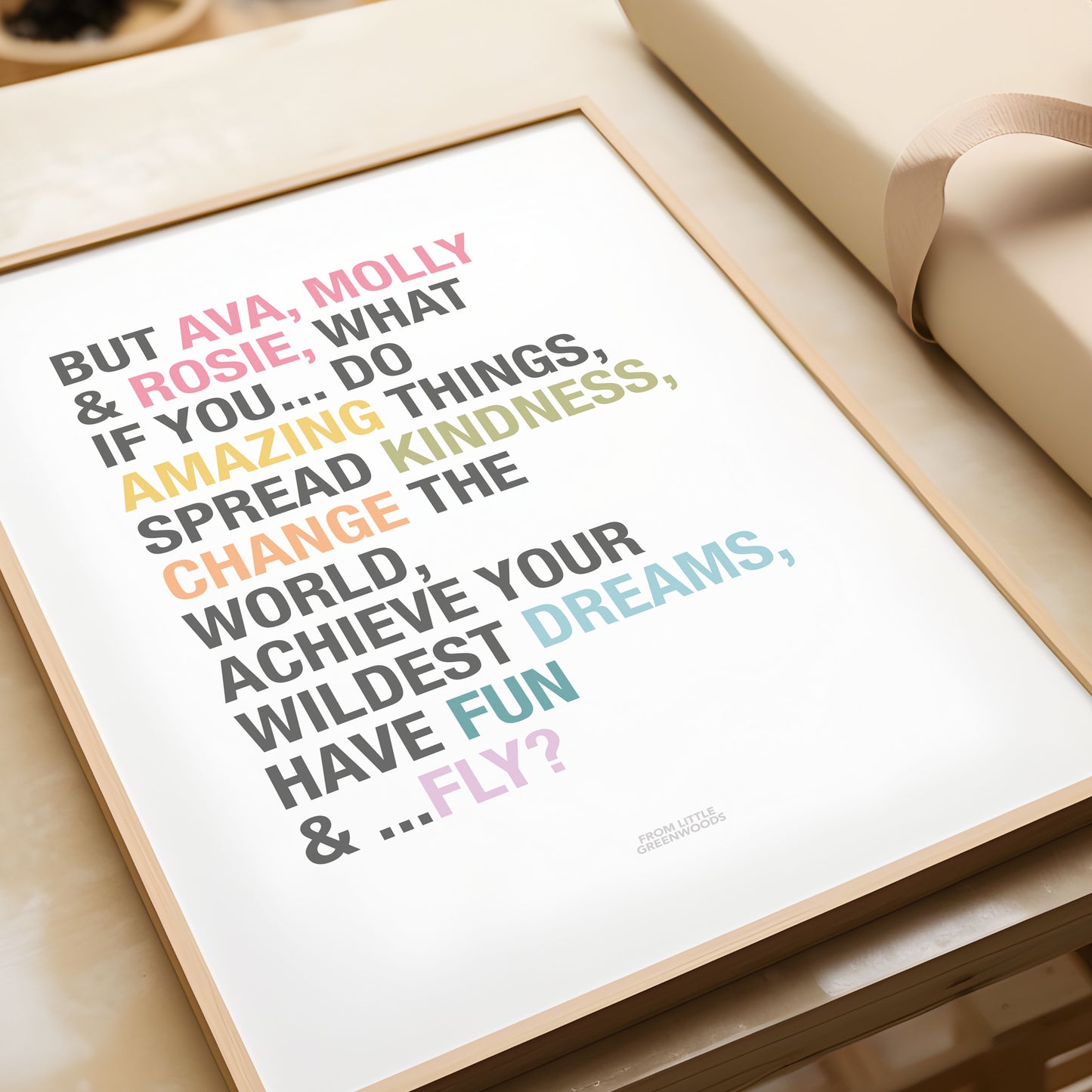 But What if You Fly Girl's Positive Affirmations Print