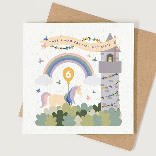 Girl's Fairytale Princess Birthday Card