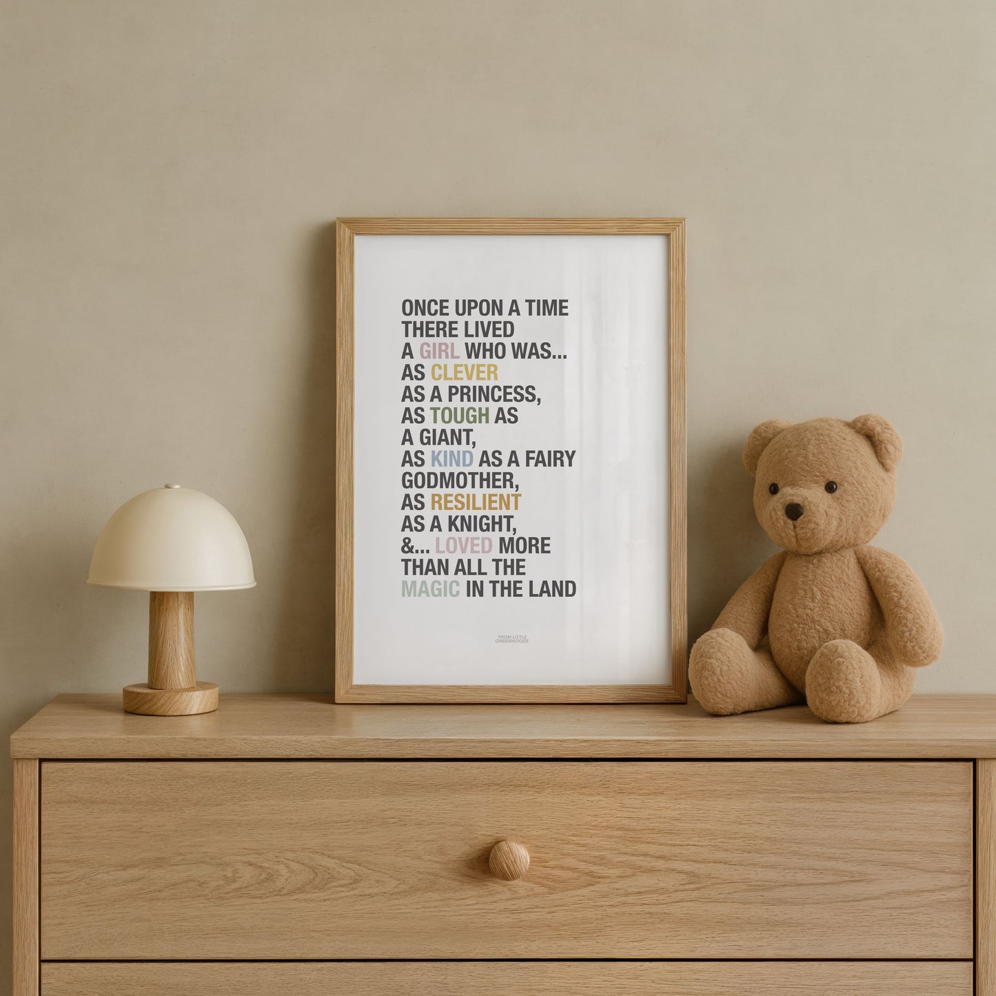 Personalised Girl's Princess Affirmations Print