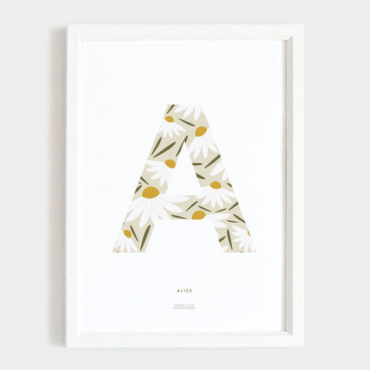 Daisy Initial Print