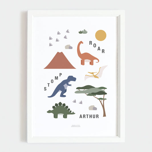 Personalised Dinosaur Print