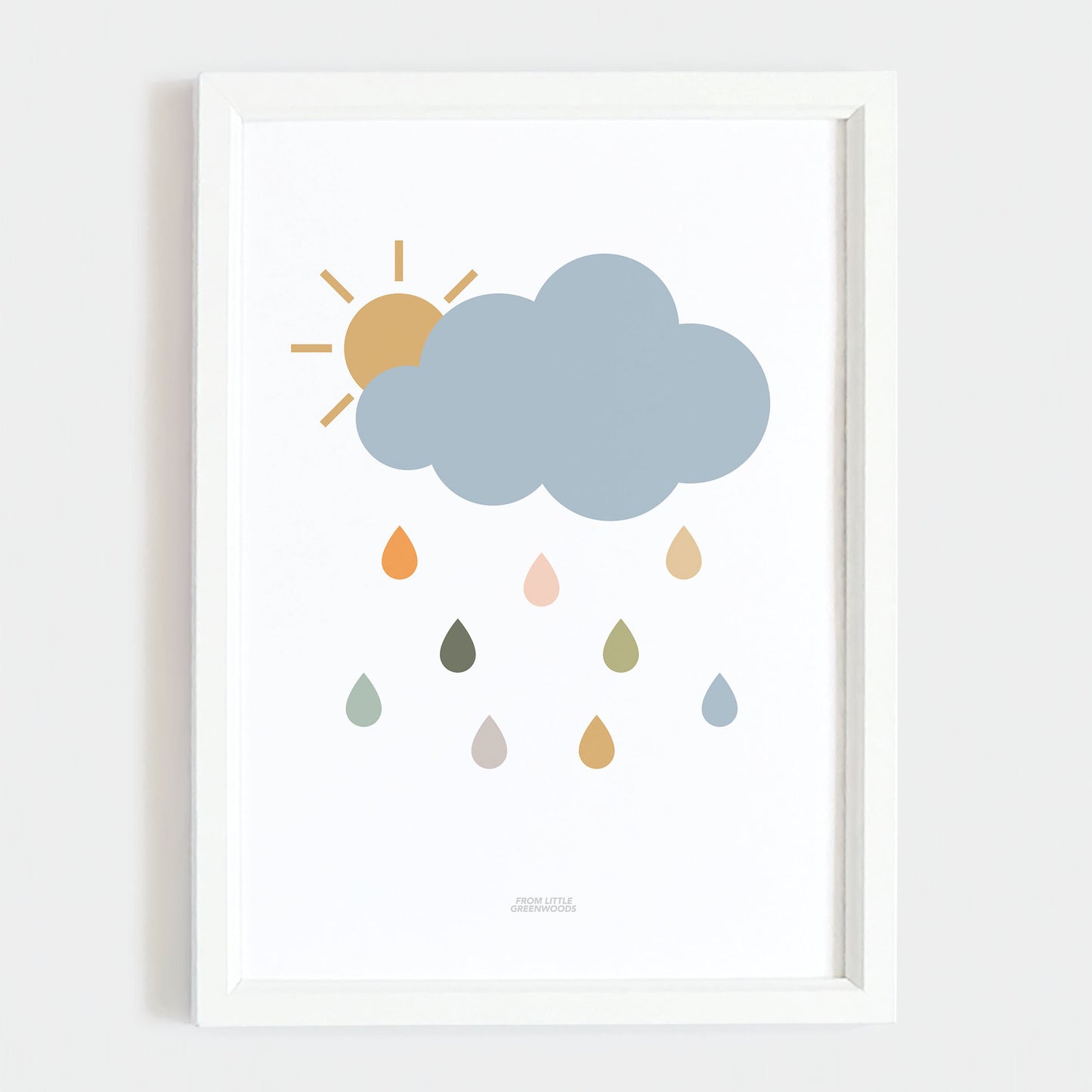 Rain Cloud Print - Safari Blue