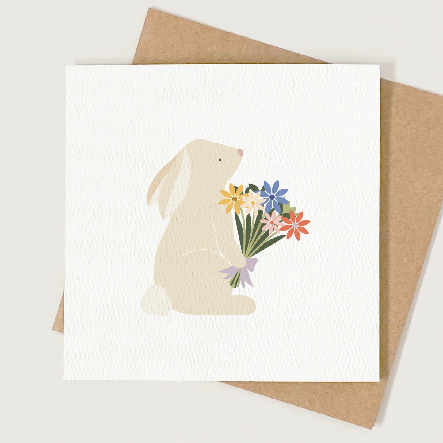 Bunny & Flower Bouquet Occassion Card