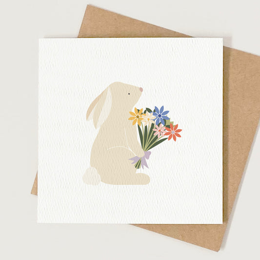 Bunny & Flower Bouquet Occassion Card