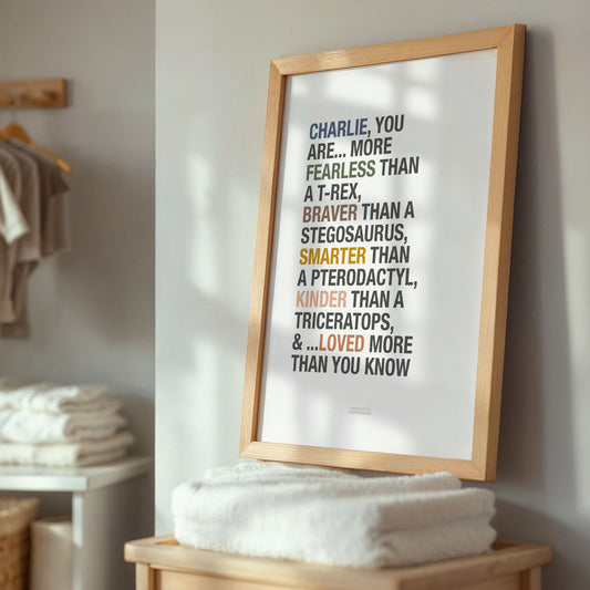 Personalised Dinosaur Affirmations Print