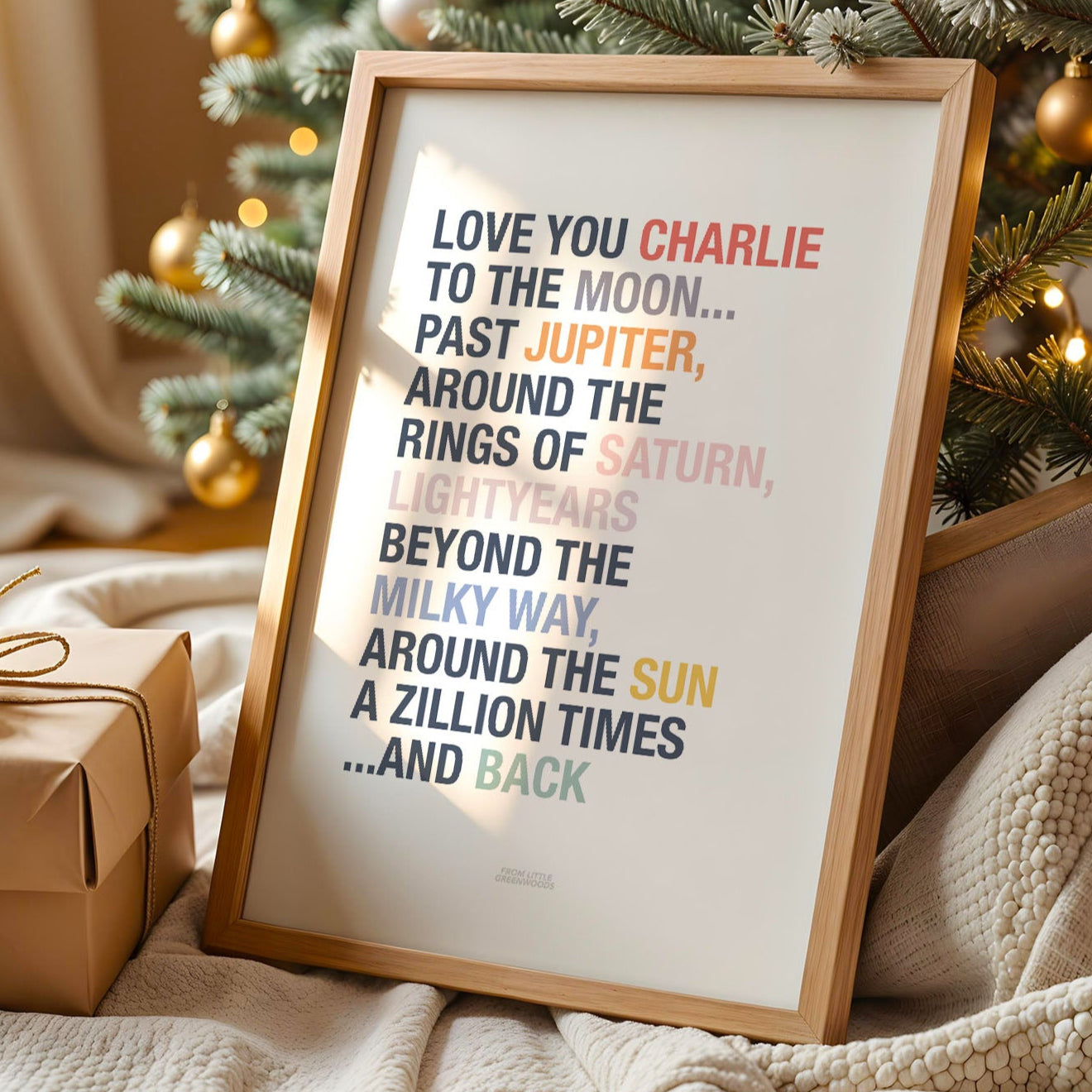 Personalised Love You to the Moon Print