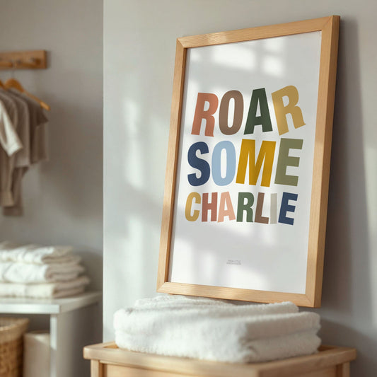 Personalised Roarsome Name Print