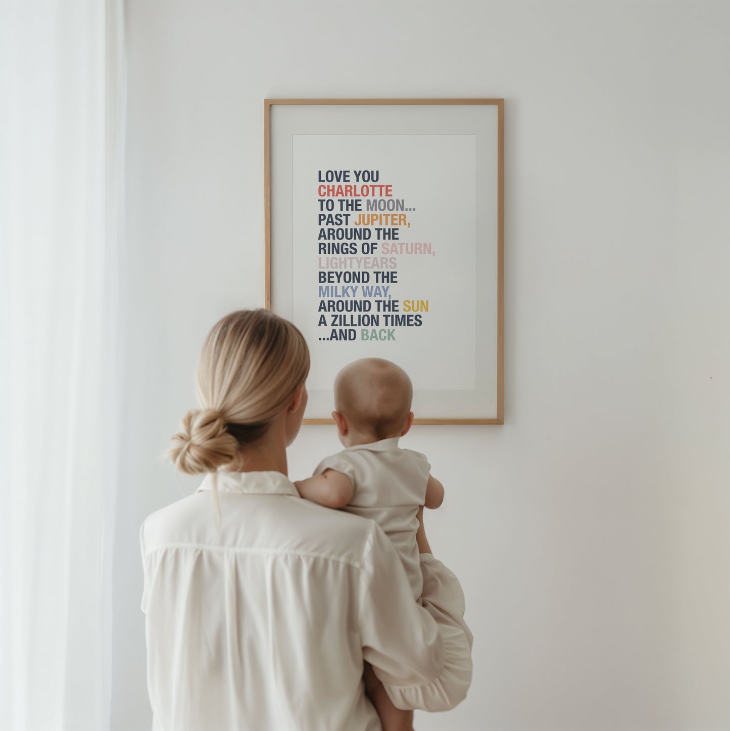 Personalised Love You to the Moon Print