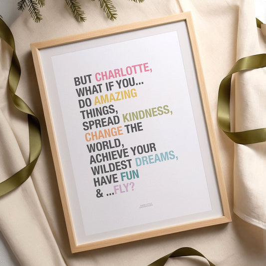 But What if You Fly Girl's Positive Affirmations Print