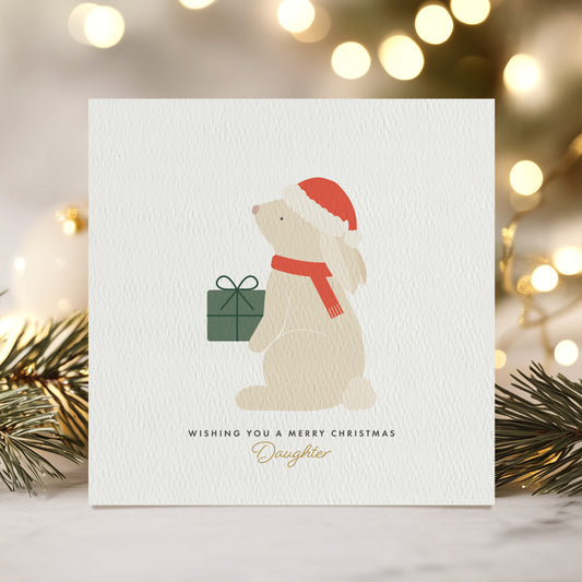 READY TO POST - Bunny Christmas Card