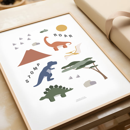 READY TO POST - A4 Dinosaur Print