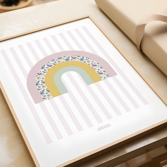 READY TO POST - A4 Girl's Rainbow Print