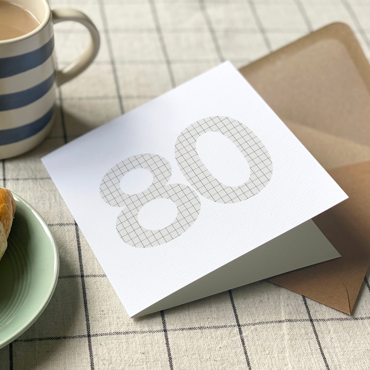 READY TO POST - Age 80 Eightieth Birthday Card