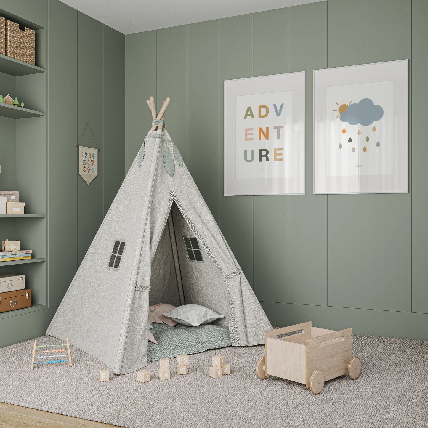 Kid's Safari Adventure Word Print