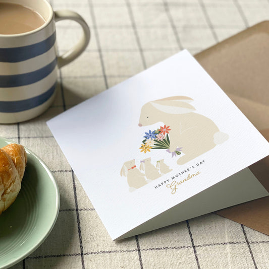 Personalised Bunny Mother's Day Card