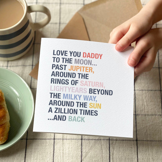 Personalised Love You to the Moon Card