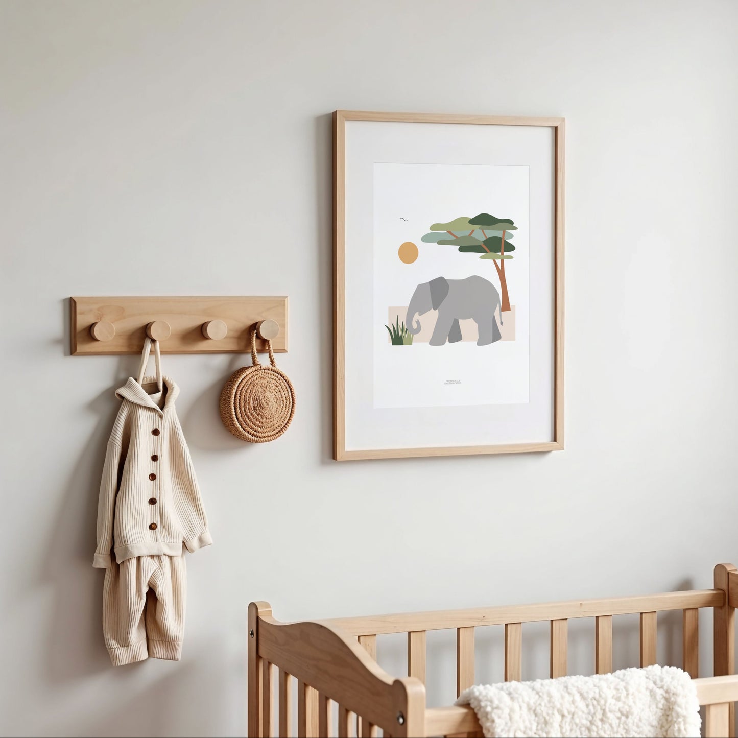 Children's Elephant Safari Print