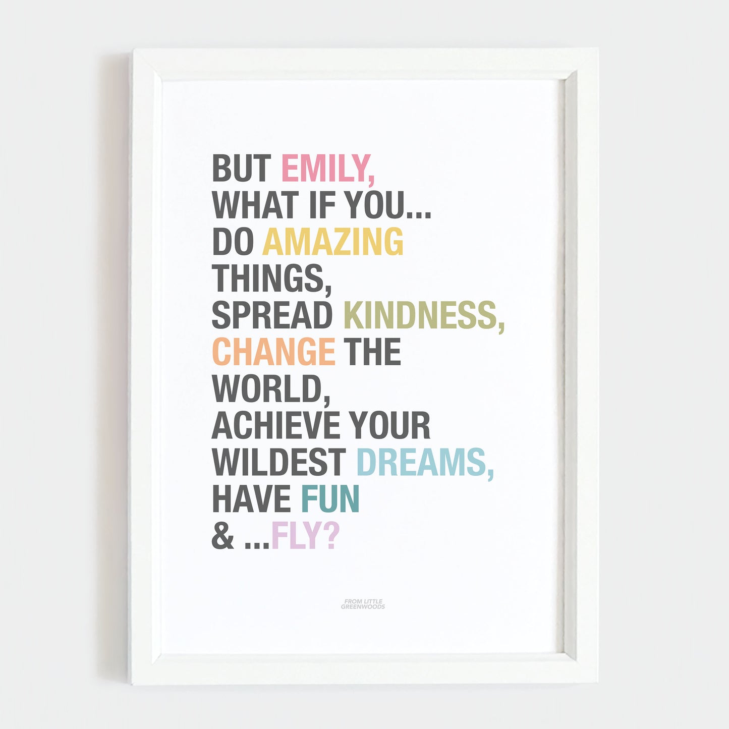 But What if You Fly Girl's Positive Affirmations Print