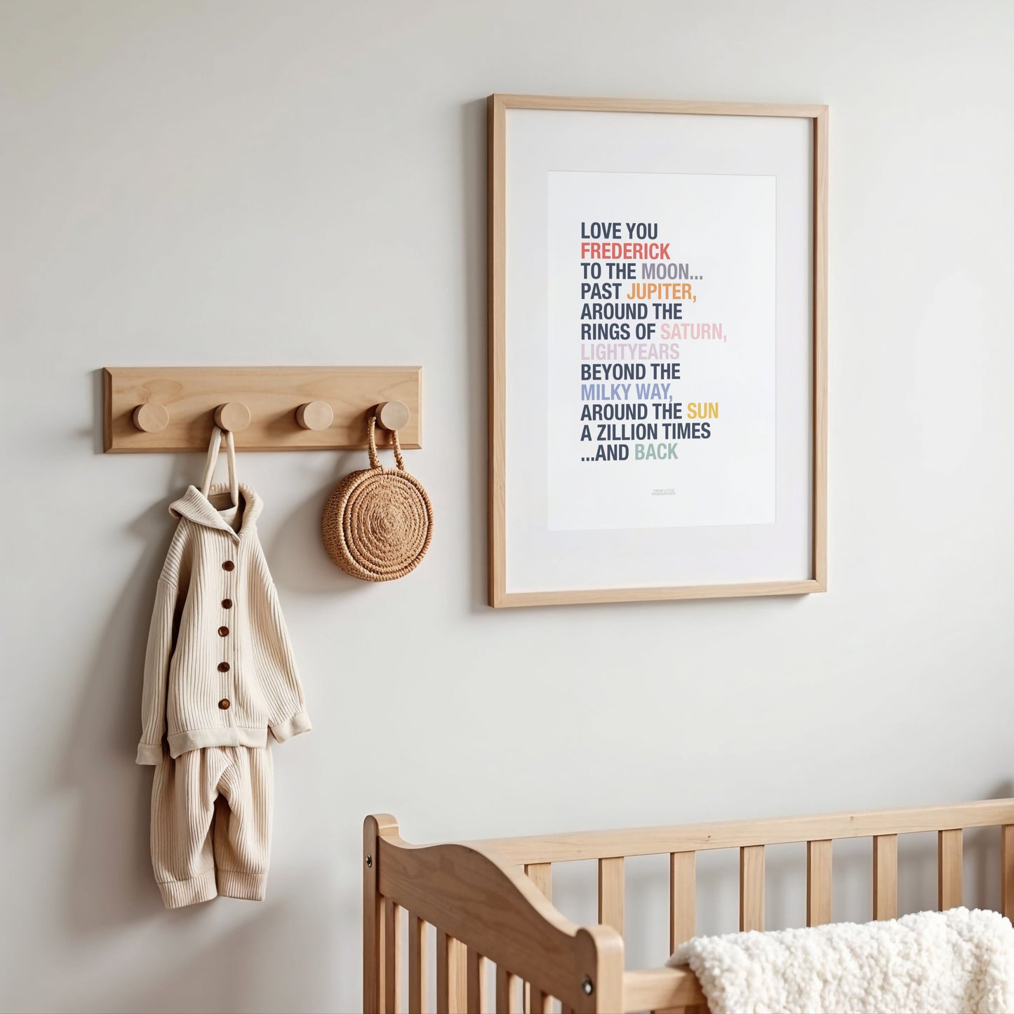 Personalised Love You to the Moon Print