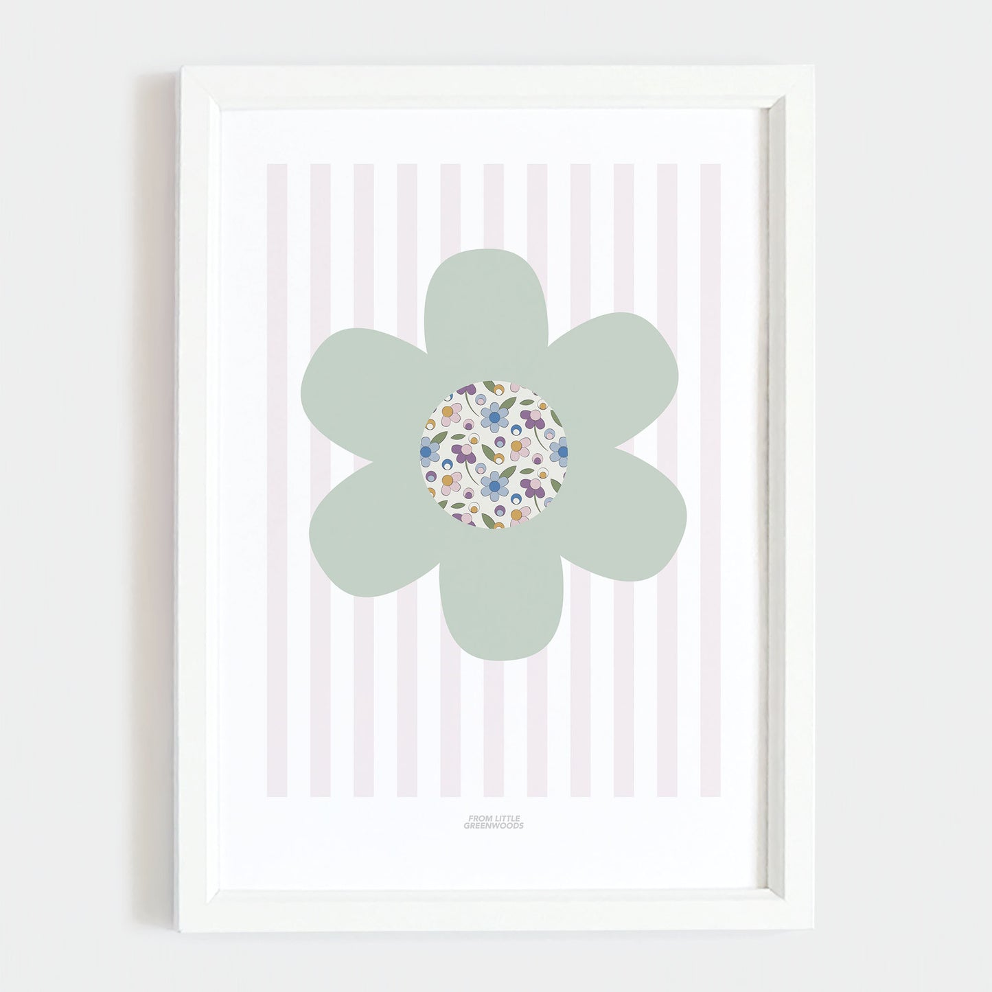 Mint Green Ditsy Flower Print