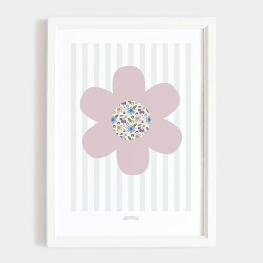 Girl's Pink Ditsy Flower Print