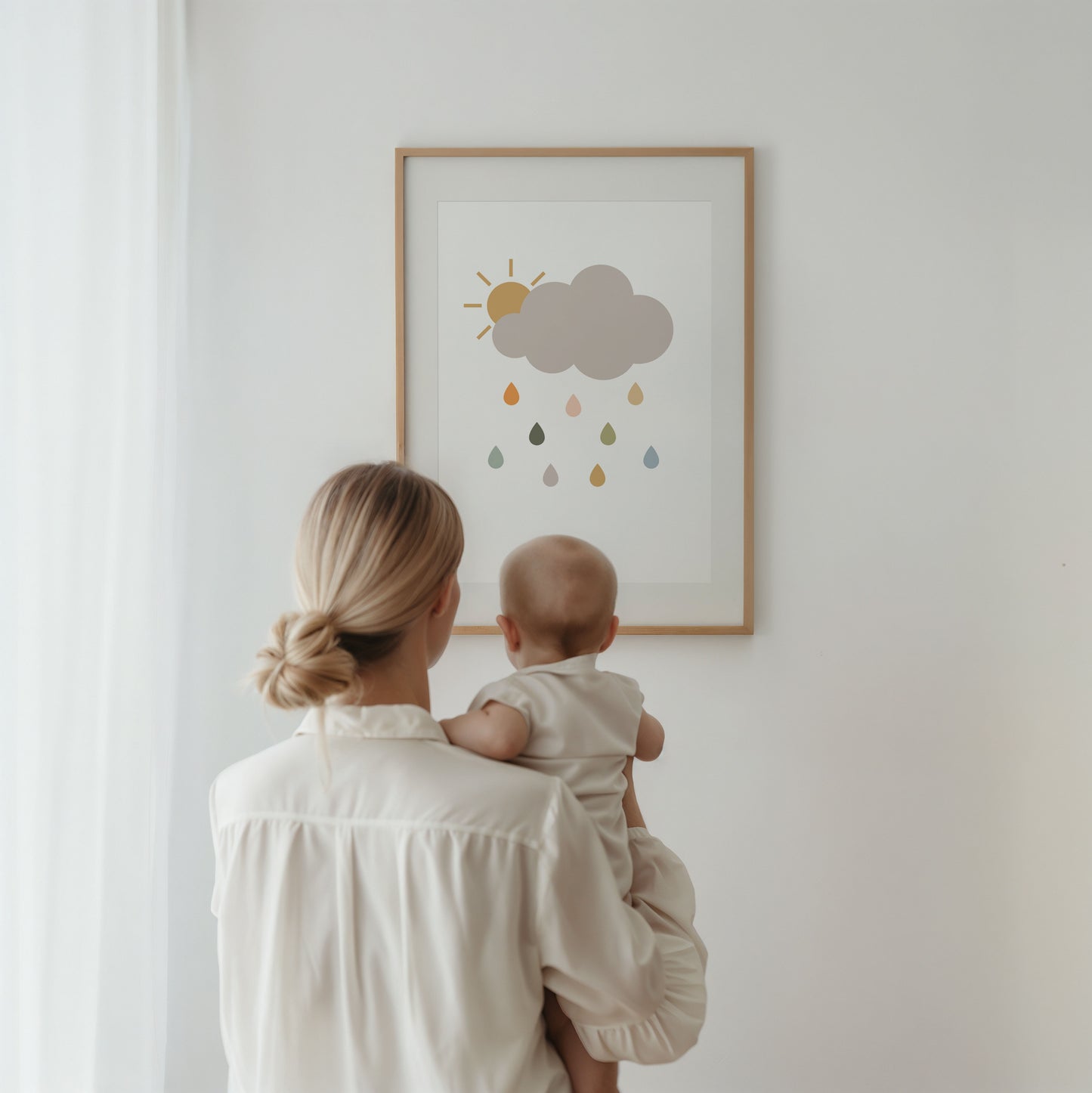 Rain Cloud Print - Safari Grey