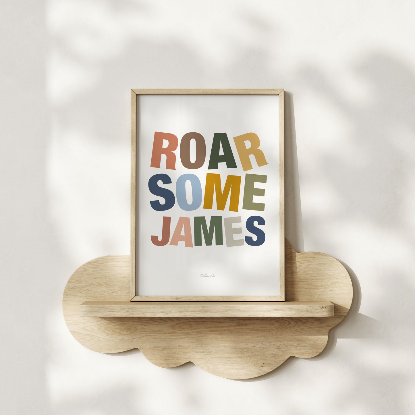 Personalised Roarsome Name Print