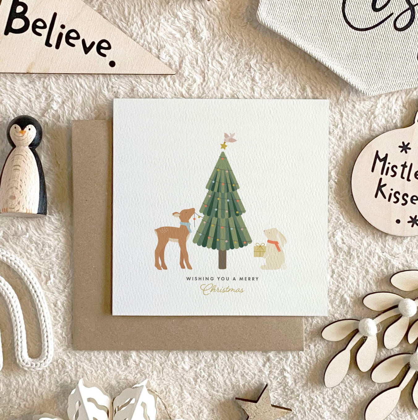 Pack of 4 Winter Woodland Christmas Cards
