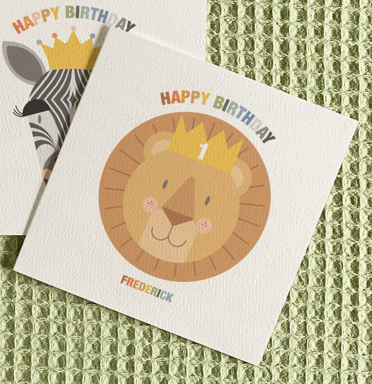 Kid's Lion Birthday Card