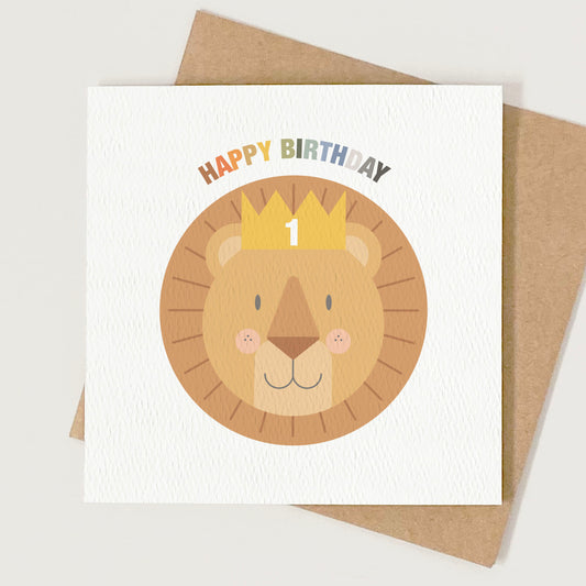 Kid's Lion Birthday Card