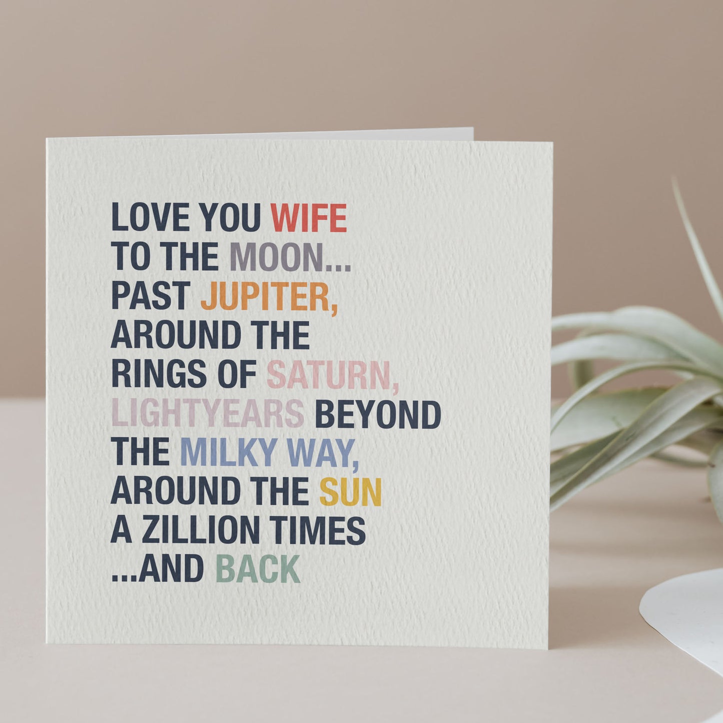 Love You to the Moon Anniversary Card