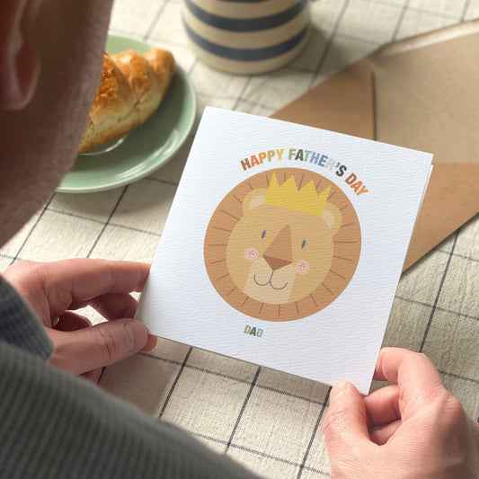 Personalised Lion Father's Day Card