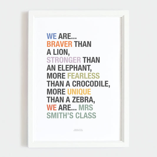 Personalised Classroom Affirmation Poster