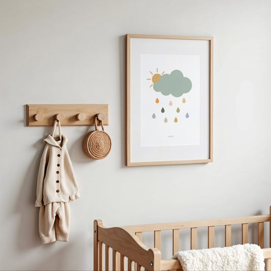 READY TO POST - A4 Safari Raincloud Print