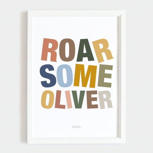Personalised Roarsome Name Print