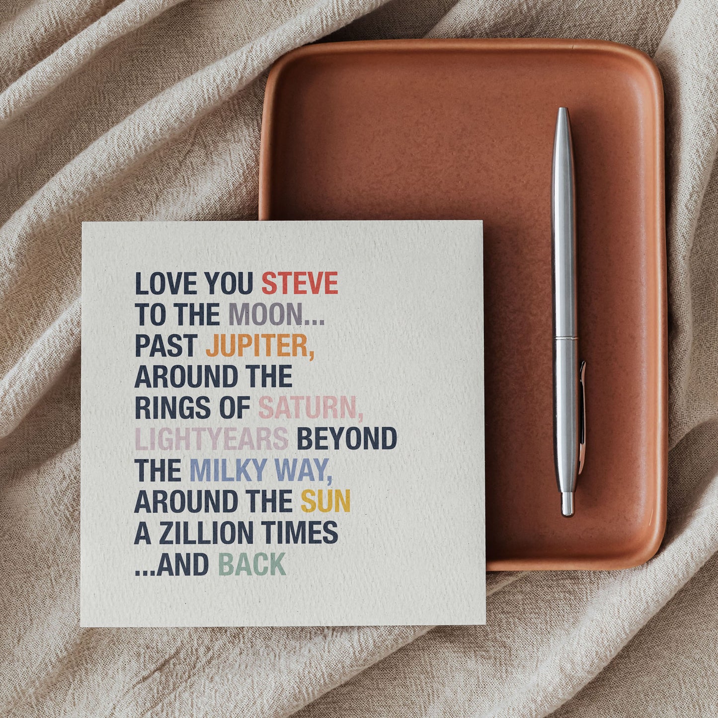 Love You to the Moon Anniversary Card