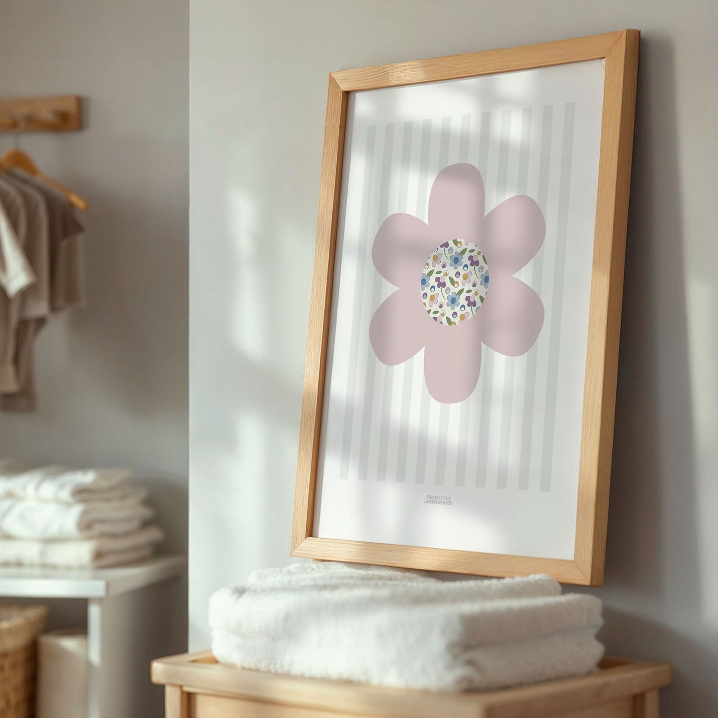 Girl's Pink Ditsy Flower Print