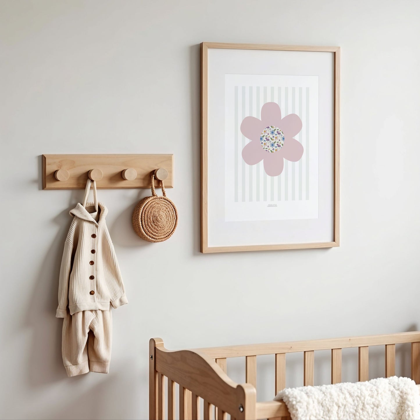 Girl's Pink Ditsy Flower Print