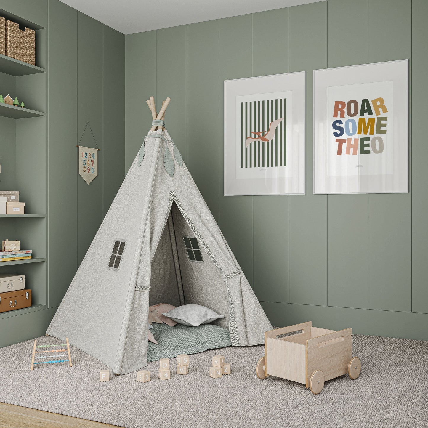 Personalised Roarsome Name Print