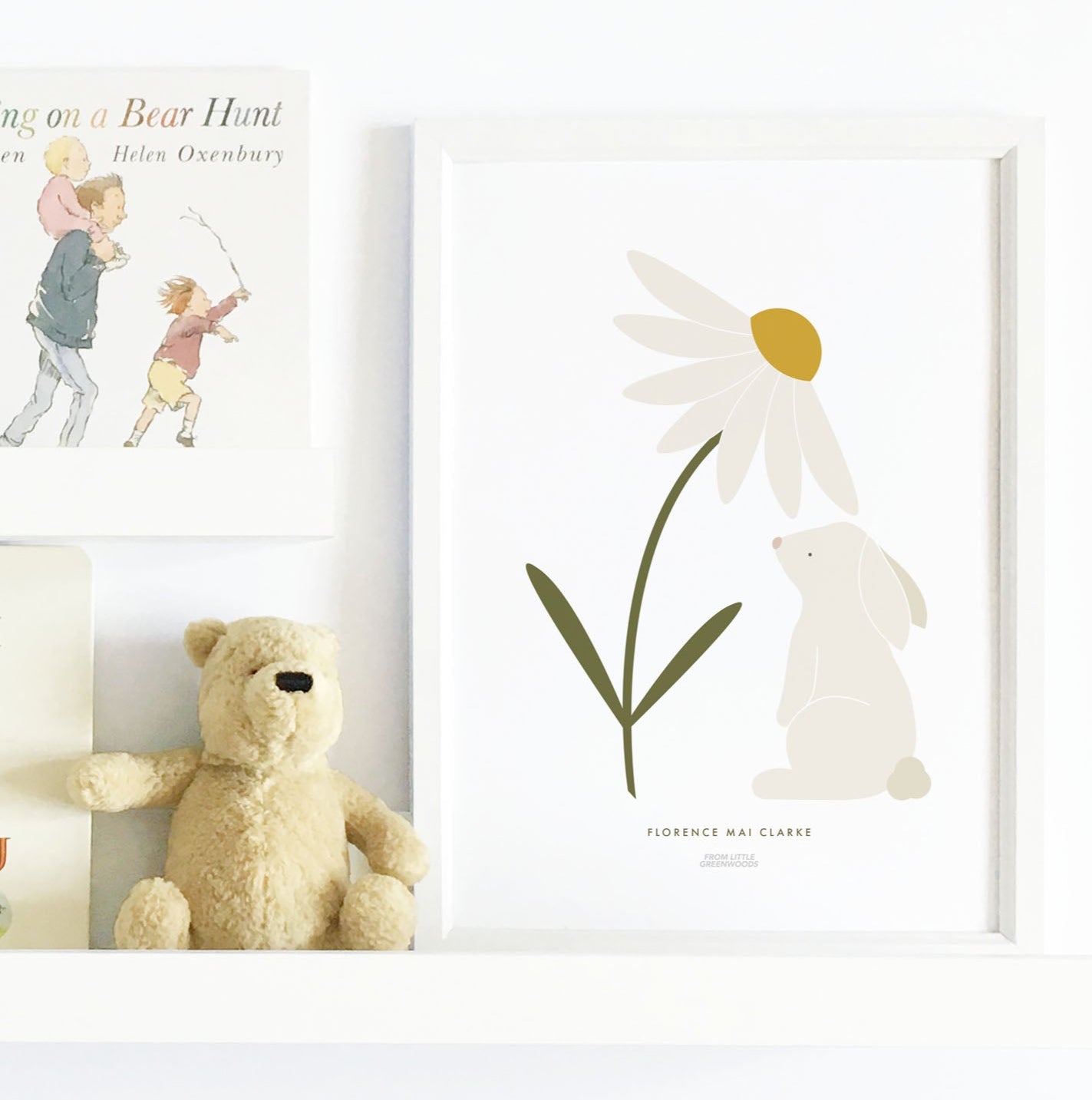 Bunny with Daisy Print