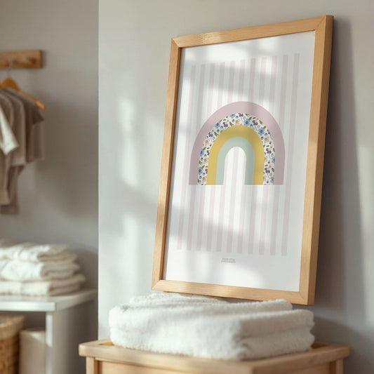 Ditsy Flower Rainbow Print