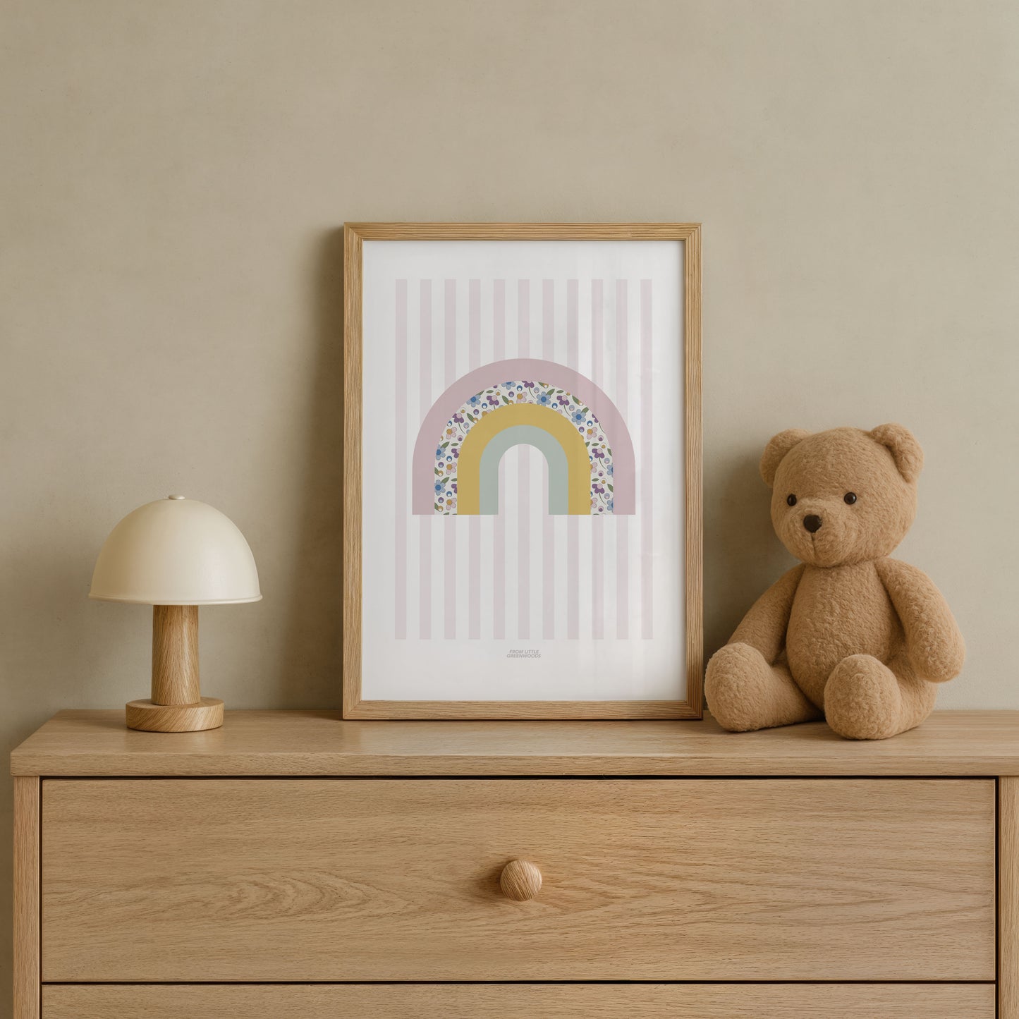 Ditsy Flower Rainbow Print