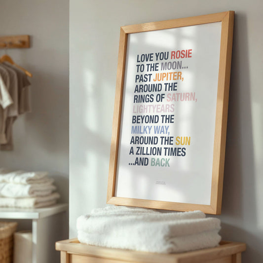 Personalised Love You to the Moon Print