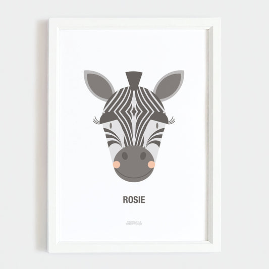 Personalised Children's Zebra Print