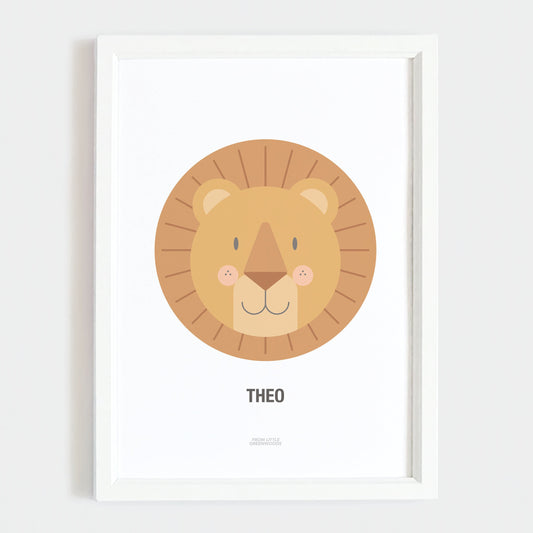 Personalised Children's Lion Print