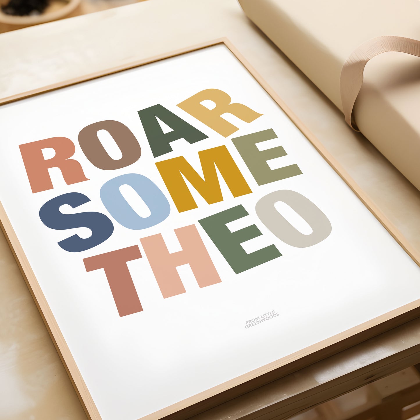 Personalised Roarsome Name Print