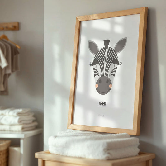 Personalised Children's Zebra Print