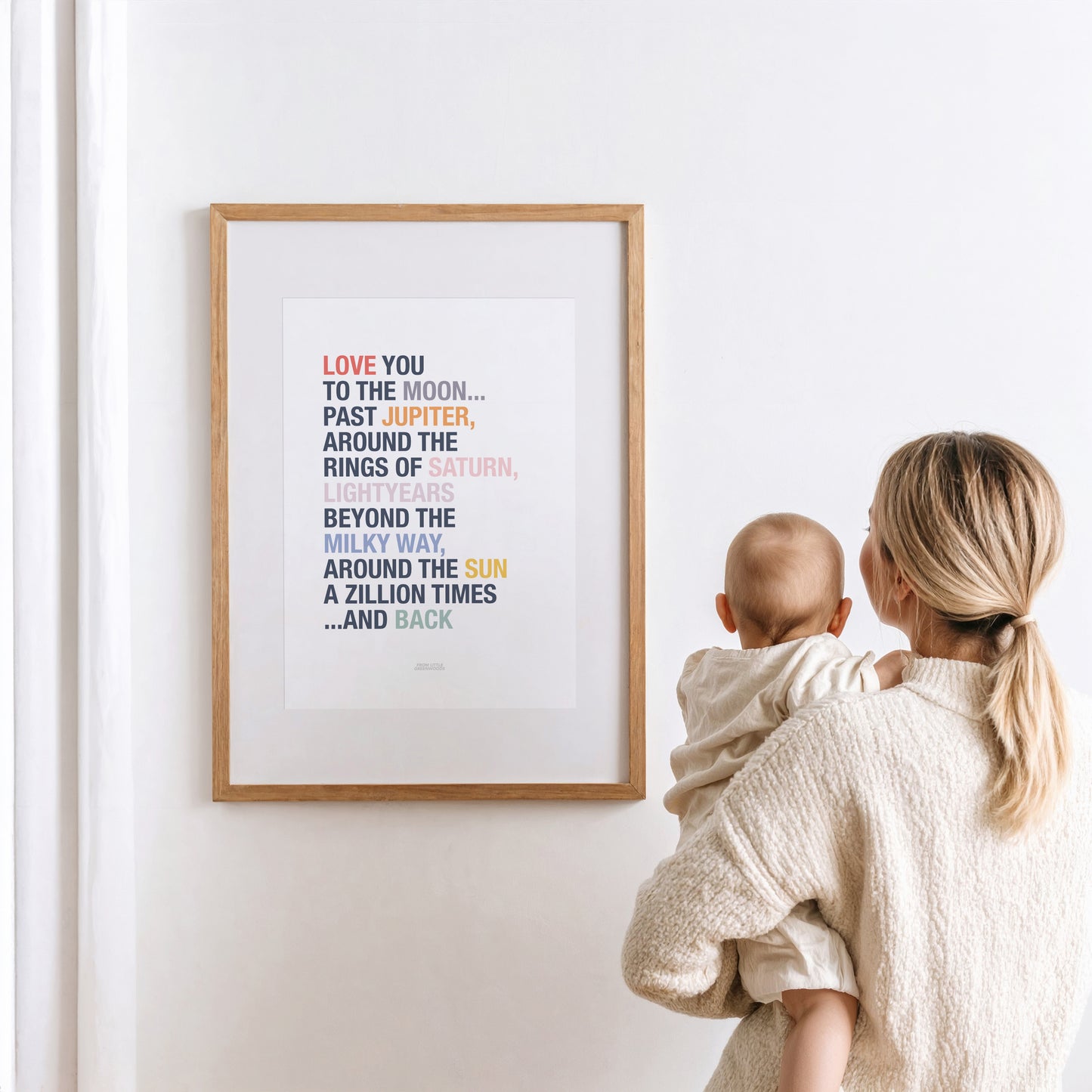 READY TO POST - A4 Love You to the Moon Print