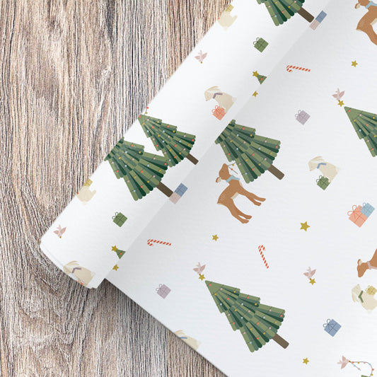Winter Woodland Wrapping Paper & Gift Tag Bundle